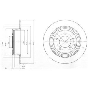 REAR SOLID BRAKE DISC PAIR - 302MM DIAMETER