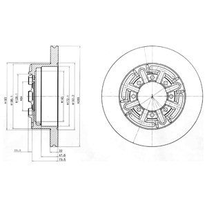 REAR SOLID BRAKE DISC PAIR - 289MM DIAMETER