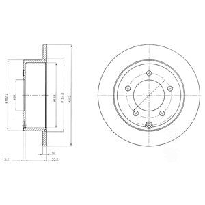 REAR SOLID BRAKE DISC PAIR - 262MM DIAMETER