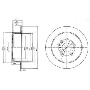 REAR SOLID BRAKE DISC PAIR - 287.9MM DIAMETER