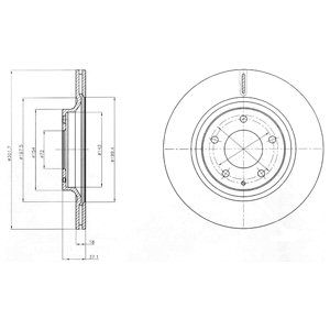 REAR VENTED BRAKE DISC PAIR - 302MM DIAMETER