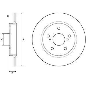 Rear Solid Brake Disc Pair Coated - 270mm Diameter