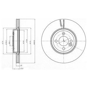 FRONT VENTED BRAKE DISC PAIR - 294MM DIAMETER