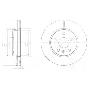 FRONT VENTED BRAKE DISC PAIR - 296MM DIAMETER