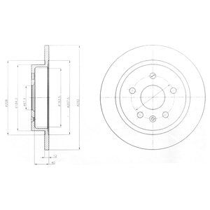 Rear Solid Brake Disc Pair - 292mm Diameter