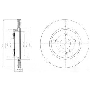 REAR VENTED BRAKE DISC PAIR - 315MM DIAMETER