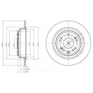 Rear Solid Brake Disc Pair Coated - 305mm Diameter