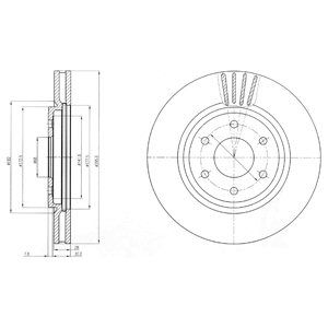 FRONT VENTED BRAKE DISC PAIR - 295.6MM DIAMETER