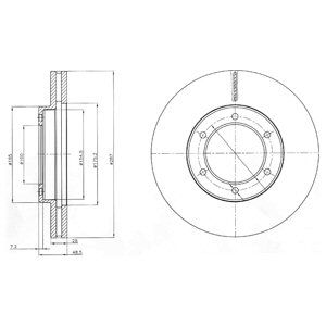 FRONT VENTED BRAKE DISC PAIR - 287MM DIAMETER