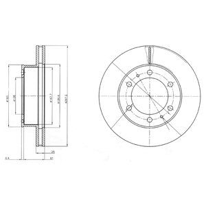 FRONT VENTED BRAKE DISC PAIR - 297MM DIAMETER