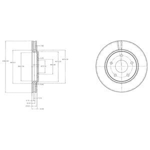 FRONT VENTED BRAKE DISC PAIR - 302MM DIAMETER