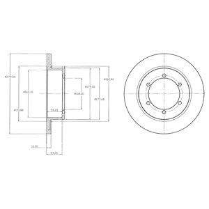 REAR SOLID BRAKE DISC PAIR - 279.5MM DIAMETER