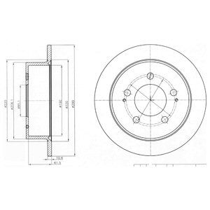 REAR SOLID BRAKE DISC PAIR - 299MM DIAMETER