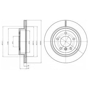 REAR VENTED BRAKE DISC PAIR COATED - 300MM DIAMETER