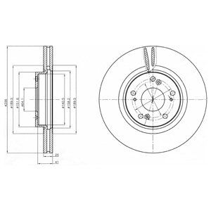 FRONT VENTED BRAKE DISC PAIR - 296MM DIAMETER