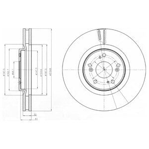 FRONT VENTED BRAKE DISC PAIR - 320MM DIAMETER