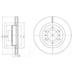 FRONT VENTED BRAKE DISC PAIR - 332MM DIAMETER