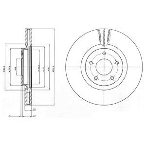 FRONT VENTED BRAKE DISC PAIR - 320MM DIAMETER