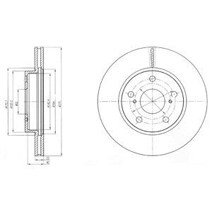 FRONT VENTED BRAKE DISC PAIR - 275MM DIAMETER