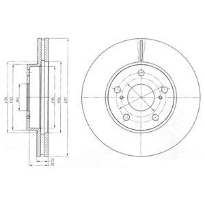 FRONT VENTED BRAKE DISC PAIR - 273MM DIAMETER