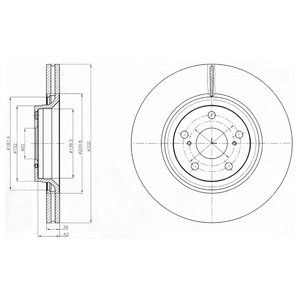 FRONT VENTED BRAKE DISC PAIR - 320MM DIAMETER