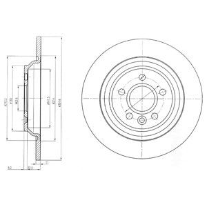 Rear Solid Brake Disc Pair Coated - 302mm Diameter