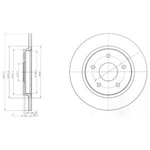 REAR SOLID BRAKE DISC PAIR - 304.9MM DIAMETER