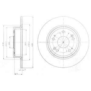 REAR SOLID BRAKE DISC PAIR - 282MM DIAMETER