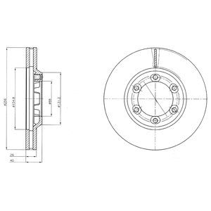 FRONT VENTED BRAKE DISC PAIR - 256MM DIAMETER