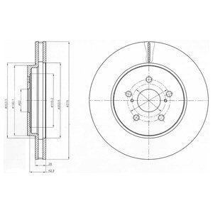 FRONT VENTED BRAKE DISC PAIR - 319MM DIAMETER