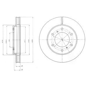 FRONT VENTED BRAKE DISC PAIR - 294MM DIAMETER