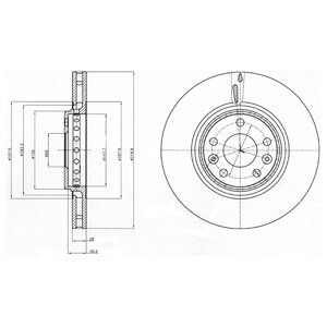 FRONT VENTED BRAKE DISC PAIR - 320MM DIAMETER