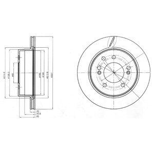 REAR VENTED BRAKE DISC PAIR - 307MM DIAMETER