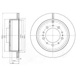 REAR VENTED BRAKE DISC PAIR - 345MM DIAMETER