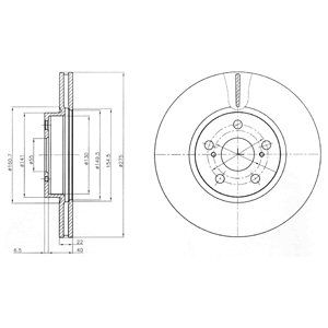 FRONT VENTED BRAKE DISC PAIR - 275MM DIAMETER