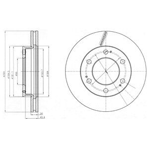 FRONT VENTED BRAKE DISC PAIR - 294MM DIAMETER