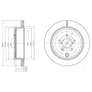 REAR VENTED BRAKE DISC PAIR - 289.7MM DIAMETER