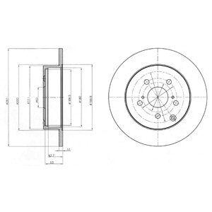 REAR SOLID BRAKE DISC PAIR - 297MM DIAMETER