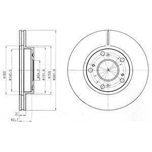 FRONT VENTED BRAKE DISC PAIR - 261.9MM DIAMETER