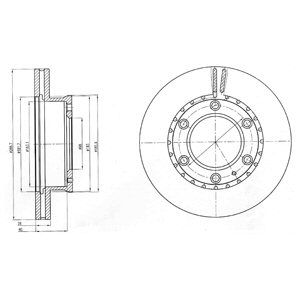 FRONT VENTED BRAKE DISC PAIR - 288.7MM DIAMETER