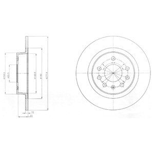 REAR SOLID BRAKE DISC PAIR - 277.9MM DIAMETER