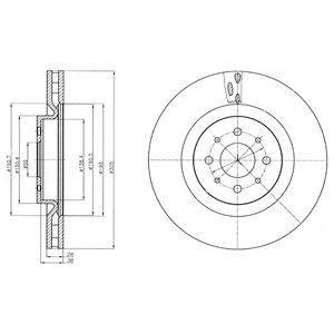 FRONT VENTED BRAKE DISC PAIR - 305MM DIAMETER