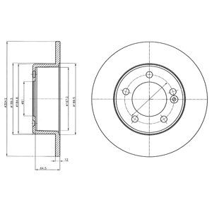 REAR SOLID BRAKE DISC PAIR - 304.9MM DIAMETER