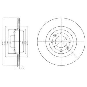 REAR SOLID BRAKE DISC PAIR - 289.7MM DIAMETER