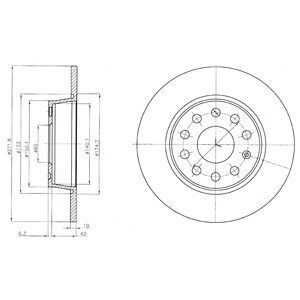 Rear Solid Brake Disc Pair Coated - 271.8mm Diameter