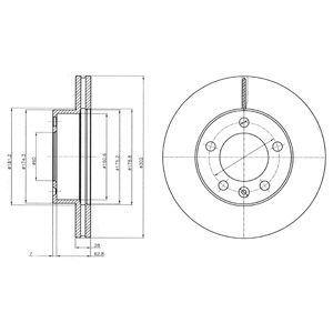 FRONT VENTED BRAKE DISC PAIR - 302MM DIAMETER