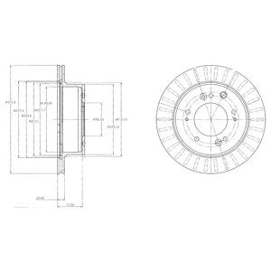 REAR VENTED BRAKE DISC PAIR - 315MM DIAMETER