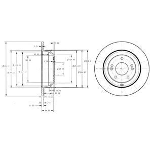 REAR SOLID BRAKE DISC PAIR - 302MM DIAMETER