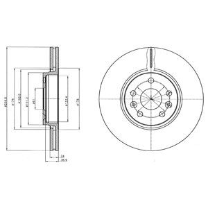 Front Vented Brake Disc Pair Coated - 299.9mm Diameter