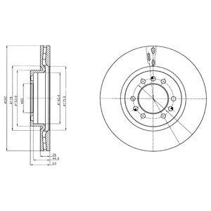 FRONT VENTED BRAKE DISC PAIR - 290MM DIAMETER